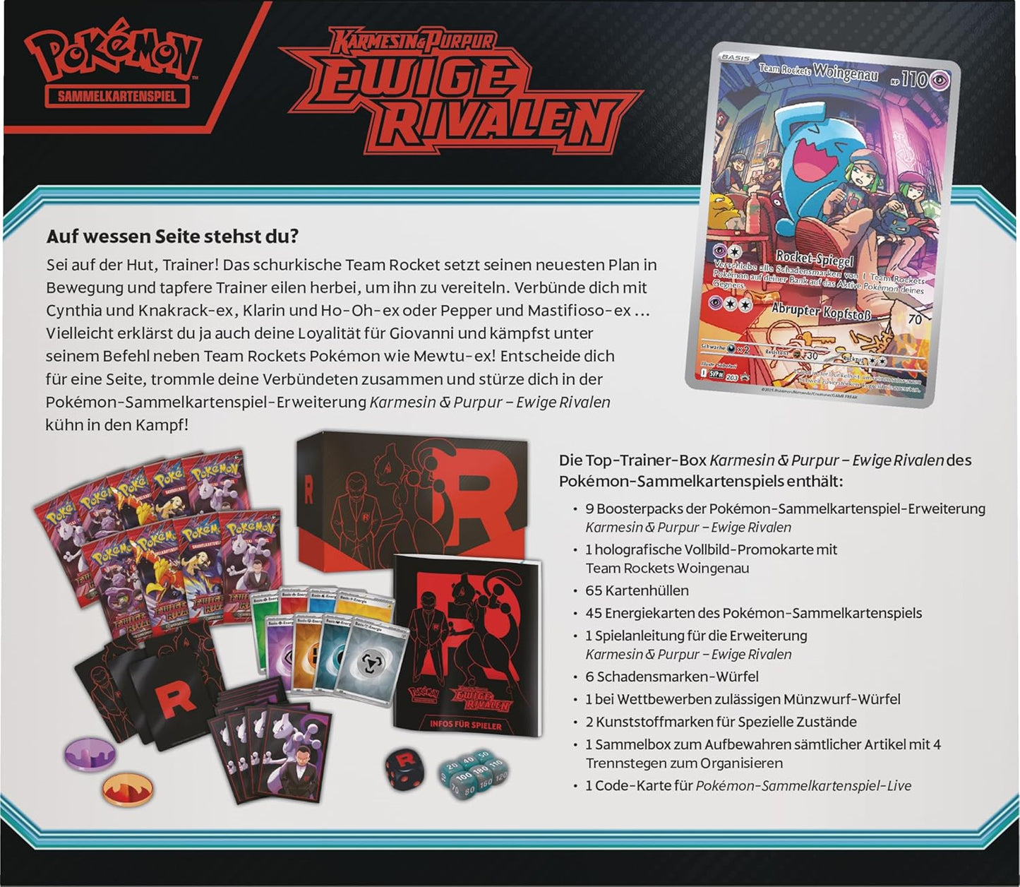 Pokémon-Sammelkartenspiel: Top-Trainer-Box Karmesin & Purpur – Ewige Rivalen