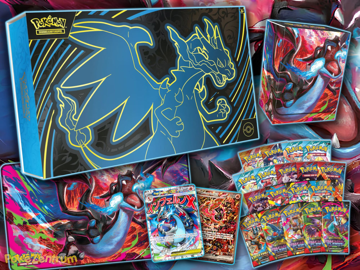 Pokémon-Sammelkartenspiel: Ultra-Premium-Kollektion Mega Glurak X ex