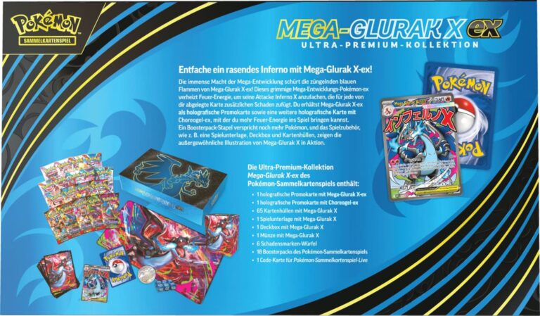 Pokémon-Sammelkartenspiel: Ultra-Premium-Kollektion Mega Glurak X ex